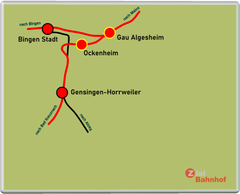 nach Alzey nach Bad Kreuznach nach Bingen nach Mainz Gau Algesheim Ockenheim Bingen Stadt Gensingen-Horrweiler