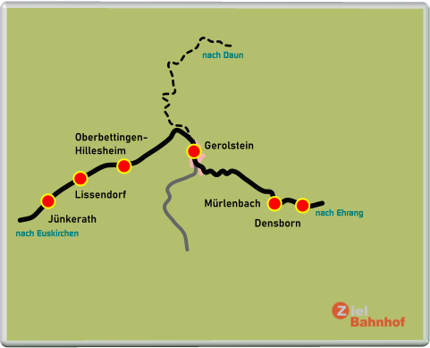 Gerolstein Jünkerath Lissendorf Mürlenbach Densborn Oberbettingen- Hillesheim nach Ehrang nach Euskirchen nach Daun